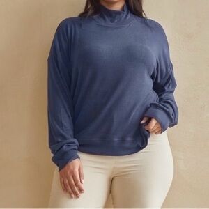 Klassy Network Navy Cowl Neck Sweater